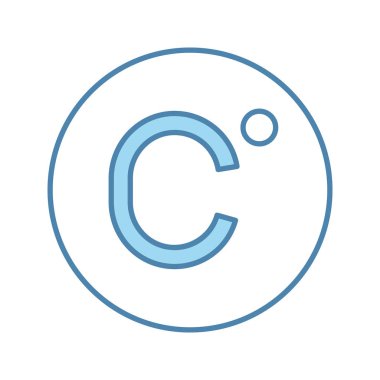 Celsius derece sıcaklık renk simgesi