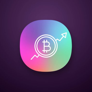 Bitcoin Pazar büyüme grafik app simgesi