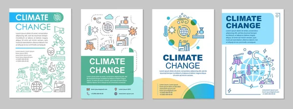 Layout Modelo Brochura Sobre Alterações Climáticas — Vetor de Stock