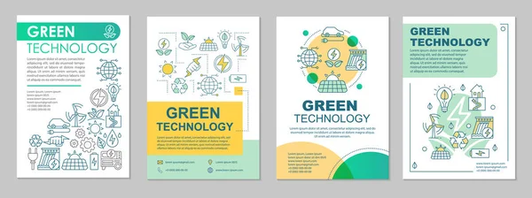Zöld Technológia Kiadvány Elrendezését Tiszta Energia — Stock Vector