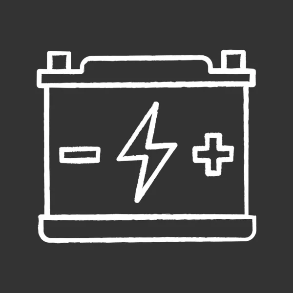 Akümülatör Tebeşir Simgesi Atomotive Batarya — Stok Vektör