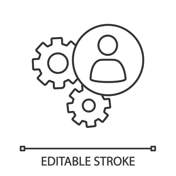 Management Linear Icon Teamwork Thin Line Illustration — Stock Vector