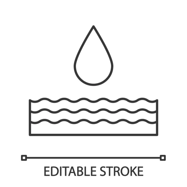 Lineares Symbol Für Wasserenergie Darstellung Auf Dünnem Grat — Stockvektor