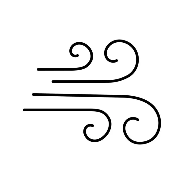 Символ Воздушного Потока Ветреная Погода — стоковый вектор