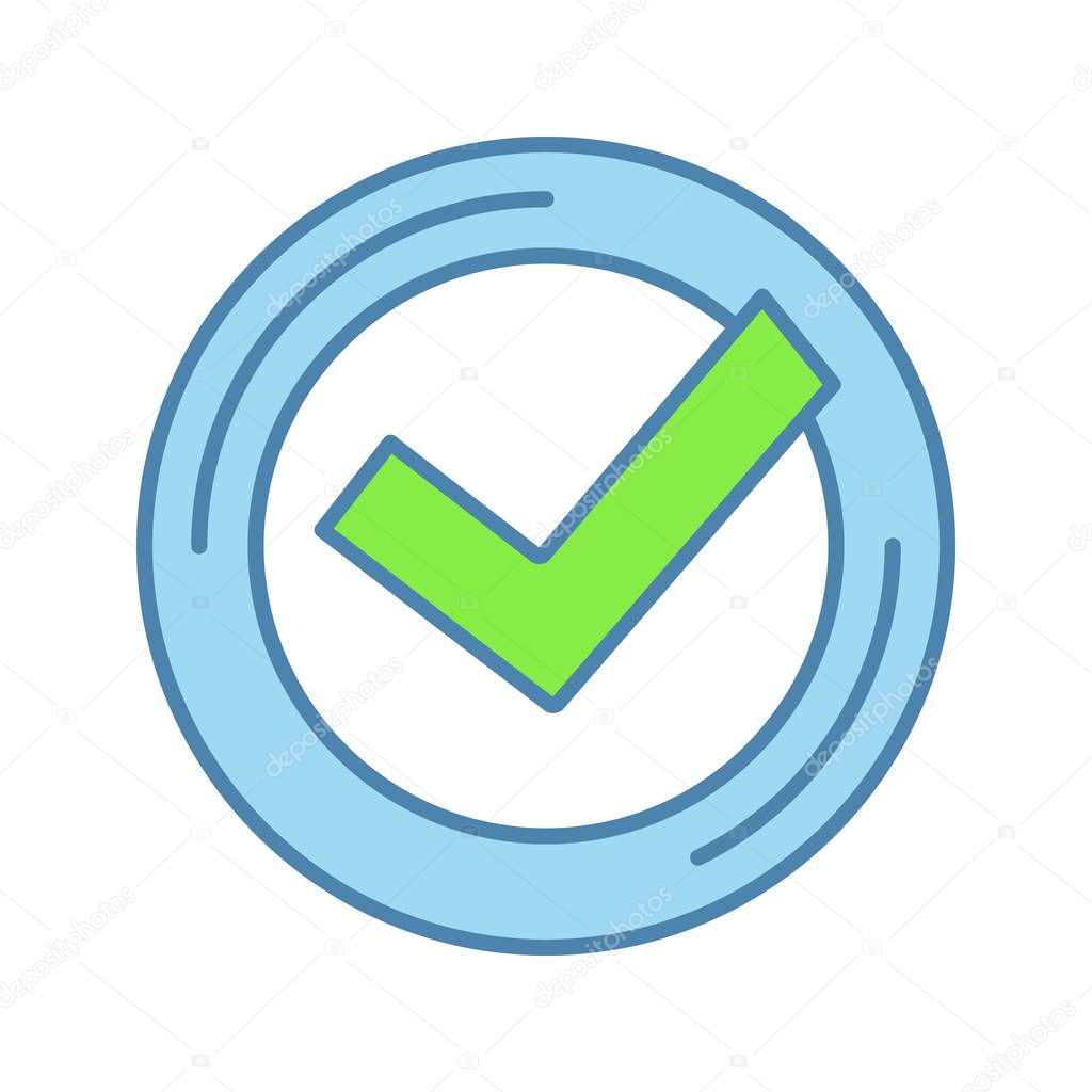 Checkmark color icon, successfully tested