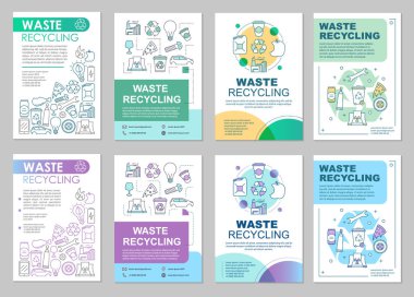 Atık Yönetimi broşür şablonu düzeni