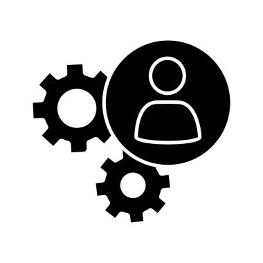 İnsan kaynakları yönetimi glif simgesini, insan kaynakları