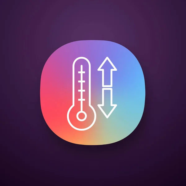 Εικονίδιο App Ελέγχου Κλίματος Ρύθμιση Της Θερμοκρασίας — Διανυσματικό Αρχείο
