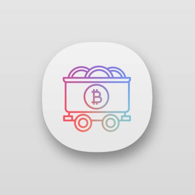 Sepeti iş app simgesi madencilik Bitcoin paralar ile benim.