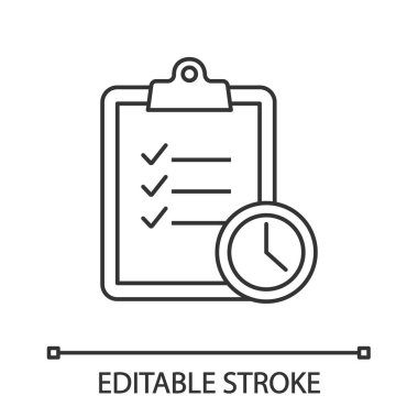 Zaman yönetimi kavramsal doğrusal simgesini. 