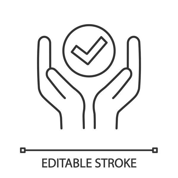 Premium Vector  Handshake gesture linear icon thin line illustration shaking  hands emoji friends meeting agreement deal contract trust contour symbol  vector isolated outline drawing editable stroke