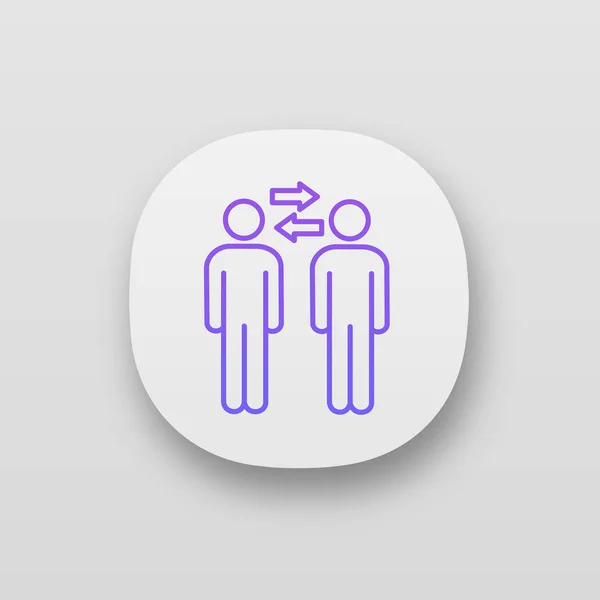 Colleagues Interaction Partnership Conceptual App Icon — Stock Vector