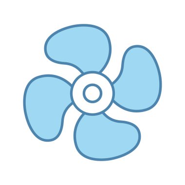 Hava türbini havalandırma renk simgesi. 