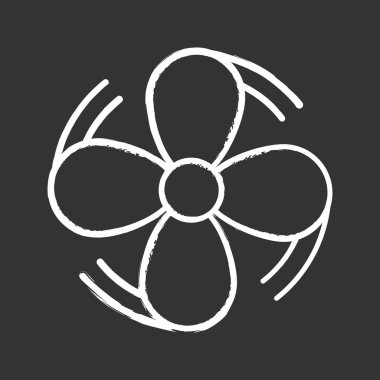 Hava türbini havalandırma tebeşir simgesi.