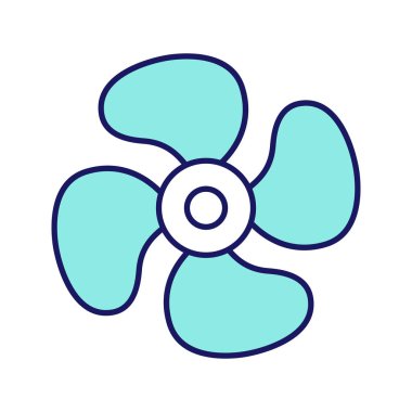 Hava türbini havalandırma renk simgesi. 