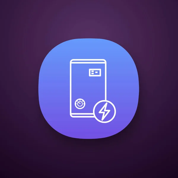 Elektrische Verwarming Ketel App Pictogram — Stockvector