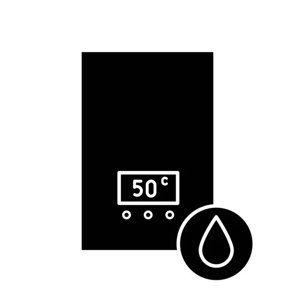 Electric Water Heater Glyph Icon — Stock Vector