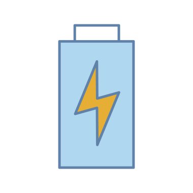 Pil şarj düzeyi göstergesi renk simgesi. 