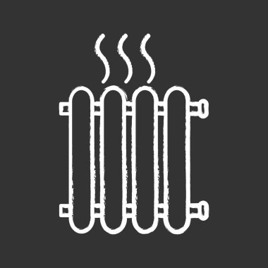 Radyatör siyah tebeşir simgesi Isıtma.