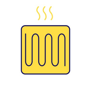 Yerden ısıtma elemanı renk simgesi. 