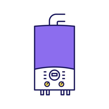 Elektrikli ısıtma kazanı mor renk simgesi.