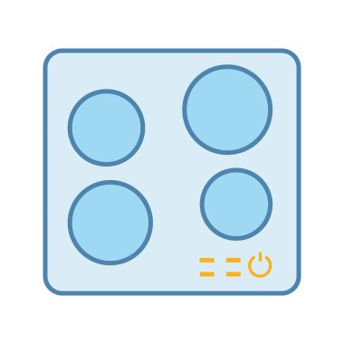 Elektrik indüksiyon cooktop renk simgesi.