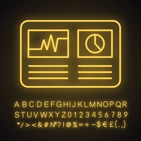 Hashrate Crypto Monnaie Avec Alphabet Chiffres Symboles Icône Lumière Néon — Image vectorielle