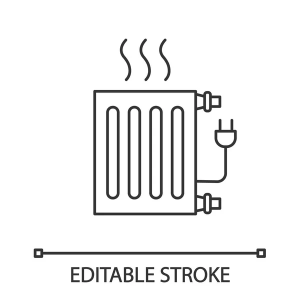 Heating Battery Radiator Linear Icon — Stock Vector