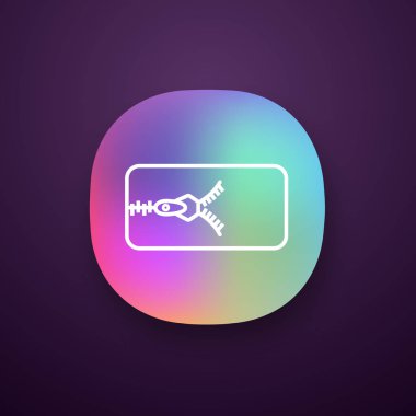 Slayt fermuar fastener renkli app simgesi.