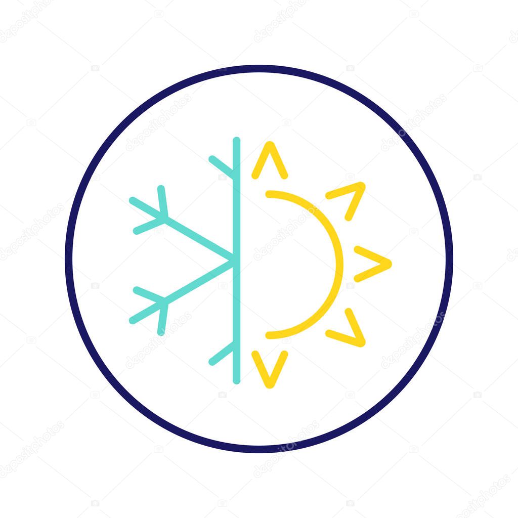 Winter and summer dual color icon.