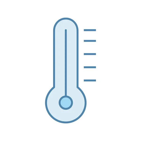 Pictogram Van Kleur Van Thermometer Meting Van Temperatuur Van Lucht — Stockvector