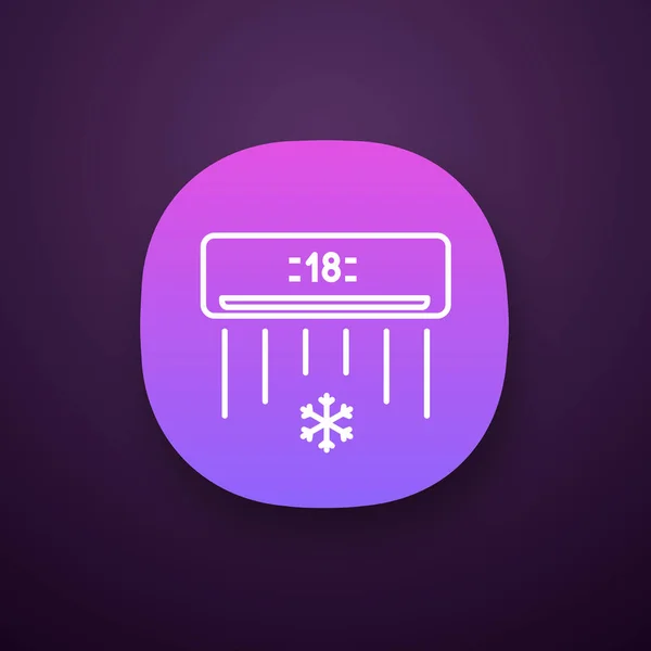 Icono Aplicación Aire Acondicionado Interfaz Usuario Aire Acondicionado Aplicación Web — Archivo Imágenes Vectoriales