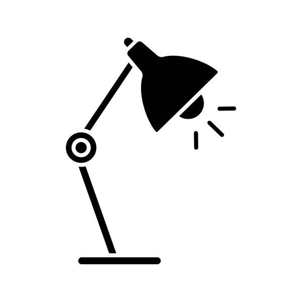 Εικονίδιο Γλύφου Λαμπτήρα Πίνακα Φωτιστικό Γραφείου Σύμβολο Σιλουέτα Αρνητικό Χώρο — Διανυσματικό Αρχείο