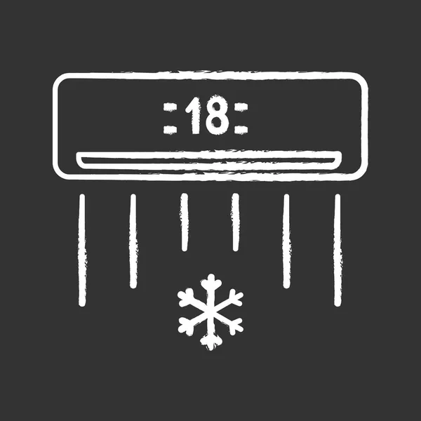 Icône Craie Climatiseur Climatisation Illustration Isolée Tableaux Vectoriels — Image vectorielle