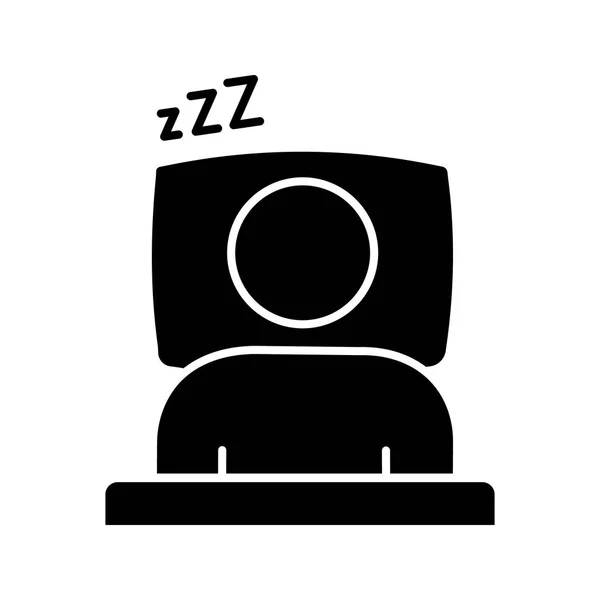 Icono Del Glifo Hora Dormir Descansa Rutina Diaria Prevención Tratamiento — Vector de stock