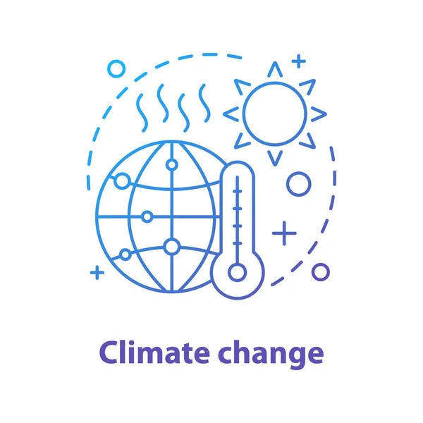 Значок Концепции Глобального Потепления Природные Опасности Идея Тонкой Линии Иллюстрации — стоковый вектор