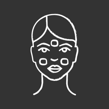 Anestezik krem nörotoksin enjeksiyon tebeşir simgesi. Yüz uyuşturucu krem. Nöro toksin enjeksiyon hazırlık. Cilt nemlendirici. Anti kırışıklık kremi. İzole vektör kara tahta çizim