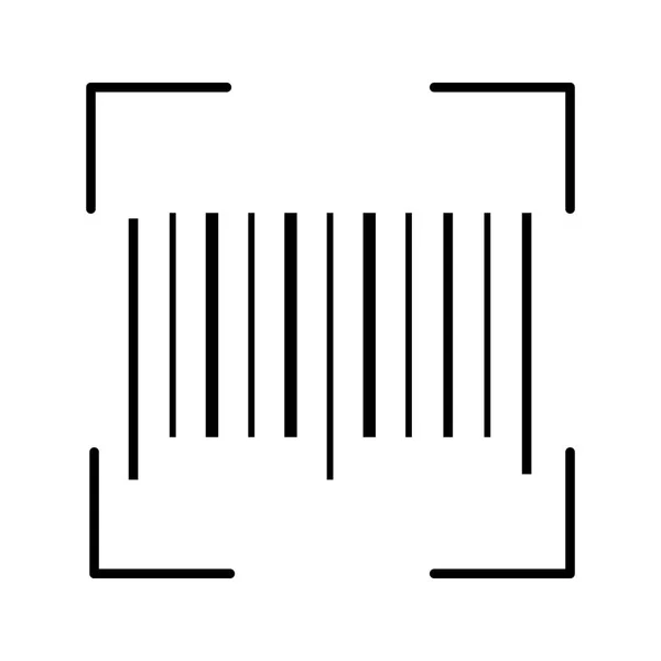Icône Glyphe Code Barres Traditionnel Numérisation Code Linéaire Détecteur Unidimensionnel — Image vectorielle