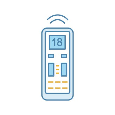 Klima Uzaktan kumanda renk simgesi. İzole vektör çizim