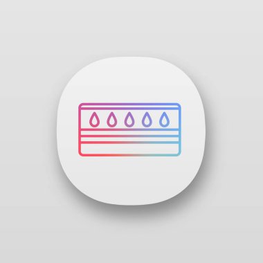 Su yatağı app simgesi. UI/Ux Kullanıcı arabirimi. Su yatağı. Flotasyon yatak. Odada mevcut yataklar kullanılıyorsa. Web ya da mobil uygulama. İzole vektör çizim