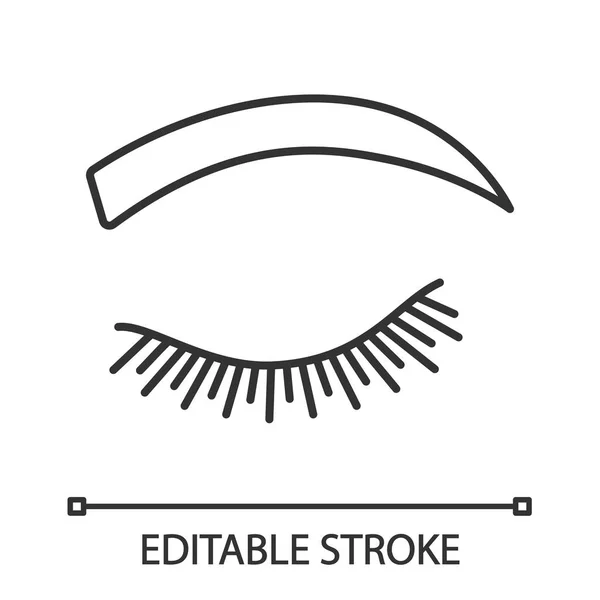 Rounded Eyebrow Shape Linear Icon Thin Line Illustration Arched Eyebrows — Stock Vector