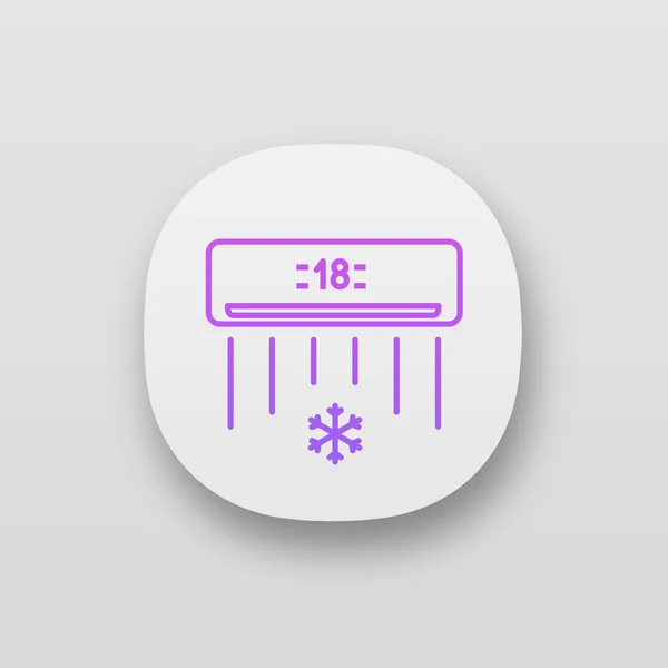 Klimatizace Ikona Aplikace Uživatelské Rozhraní Klimatizace Webové Nebo Mobilní Aplikace — Stockový vektor