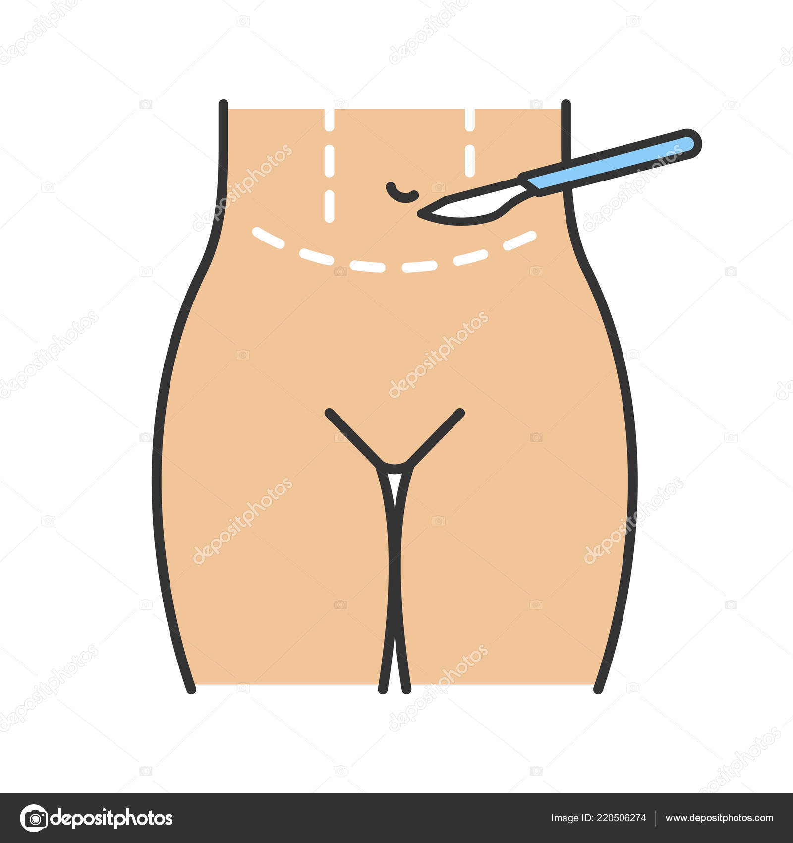 Tummy Tuck Ícone Cor Plástico Abdominoplastia Lipoaspiração Estômago  Levantamento Abdominal Vetor de ©IMG visuals icons 220506274, image size:1600x1700