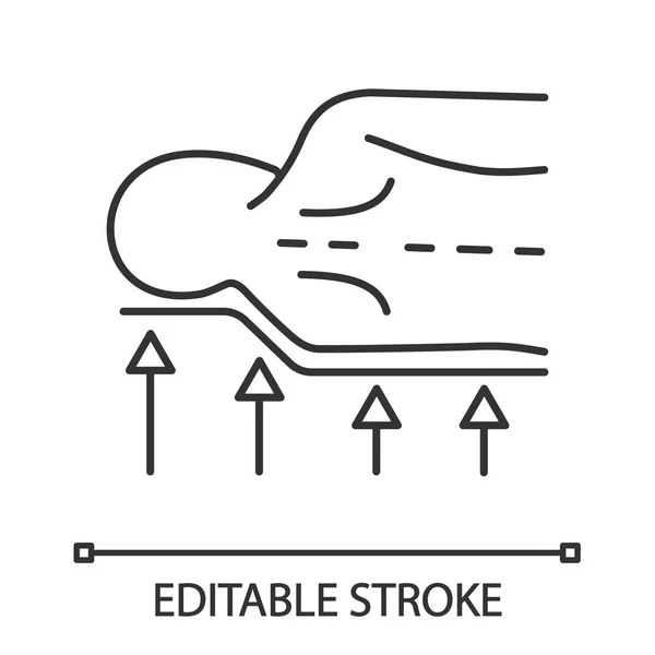Orthopedic Mattress Linear Icon Thin Line Illustration Anatomic Memory Foam — Stock Vector