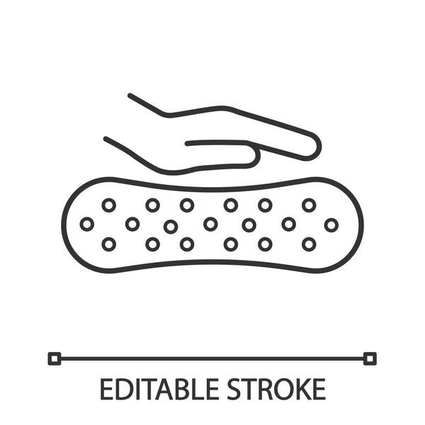 Latex Madrass Materiella Linjär Ikonen Tunn Linje Illustration Minnesskum Eller — Stock vektor