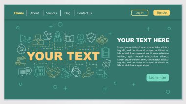 Müşteri Destek web sayfa tasarım vektör şablonu. İstemci hizmeti. Web arabirimi fikir doğrusal resimler. Açılış sayfa düzeni. Web reklam, Web sayfasının renk kavramı