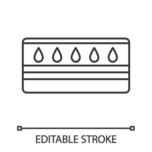 Icono Lineal Del Colchón Agua Ilustración Línea Delgada Cama Agua — Archivo Imágenes Vectoriales