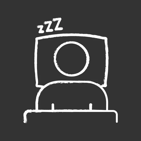 睡眠時間チョーク アイコン 残りの部分 毎日のルーチン ストレスの予防と治療 健康的な睡眠 分離ベクトル黒板の図 — ストックベクタ