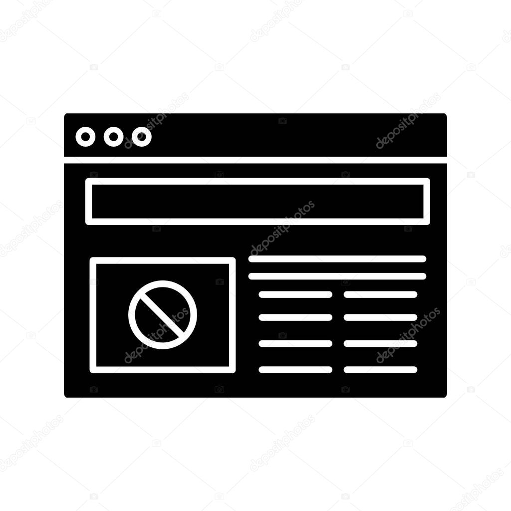 Protest action internet news glyph icon. Mass demonstrations latest news. Internet propaganda. Protest event network information. Silhouette symbol. Vector isolated illustration