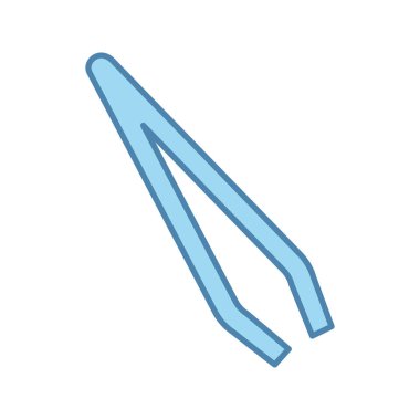 Kaş cımbız renk simgesi. Kozmetik cımbız. Saç Temizleme Aracı. İzole vektör çizim